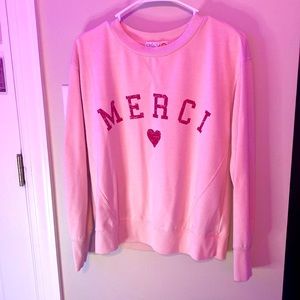 Pink merci crewneck